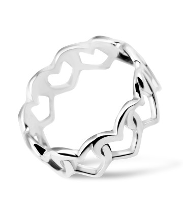 Hearts Silver Ring NSR-706